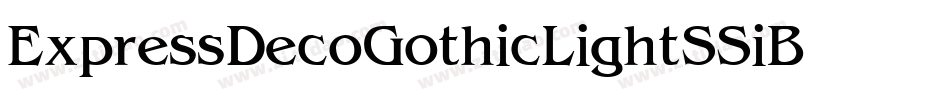 Express Deco GothicLight SSi Book字体转换